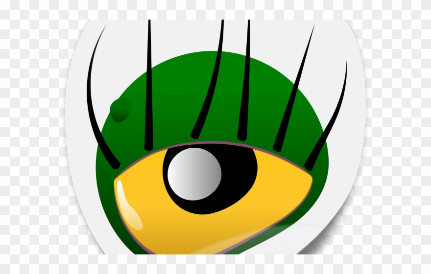 Green Eyes Clipart Big Eye - Monster Eye Cartoon - Png Download