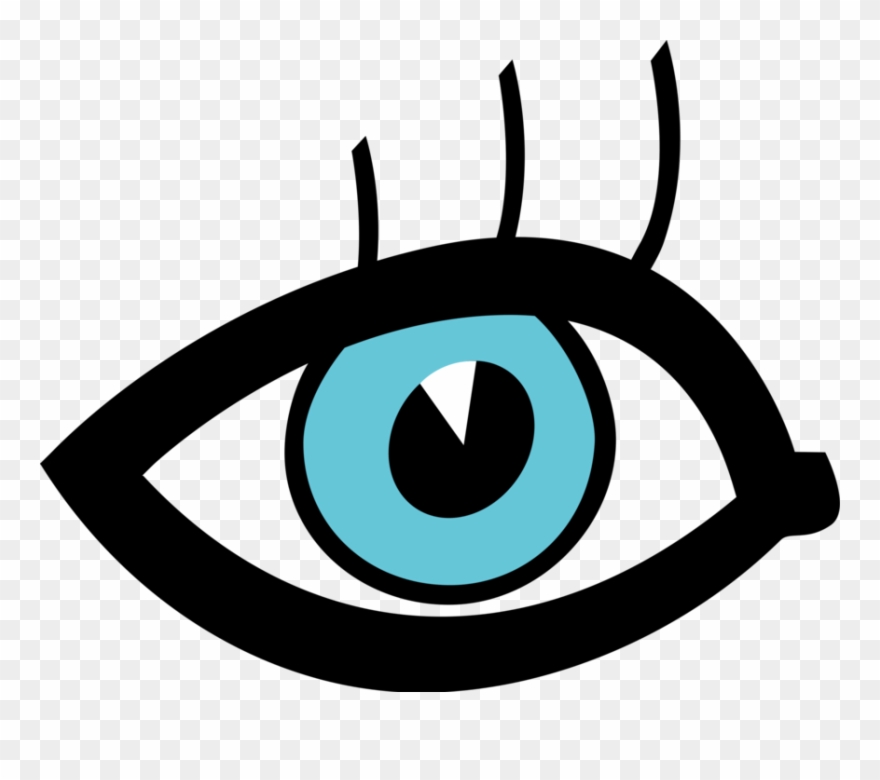 Vector Illustration Of Human Eye Provides Sight - Circle Clipart