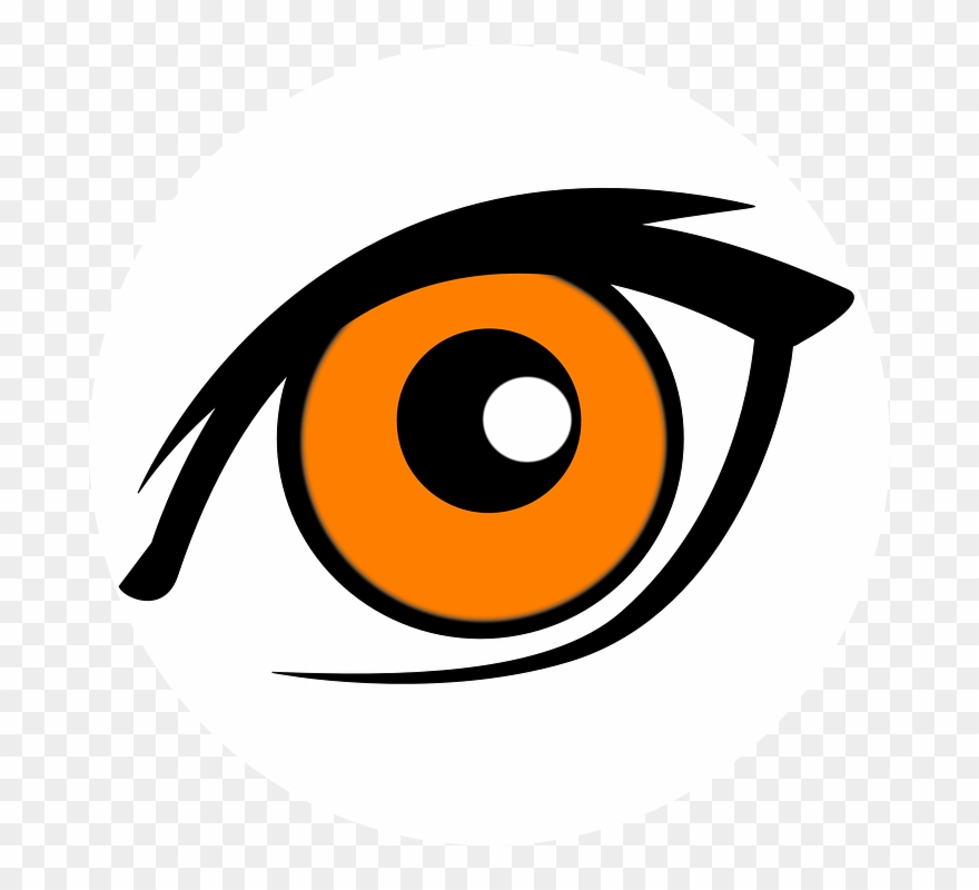 Brown Eyes Clipart Large Eye - Brown Cartoon Eye - Png Download