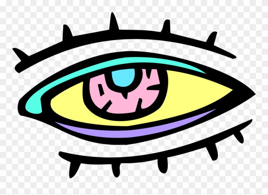 Vector Illustration Of Human Eye Provides Sight - School Clipart