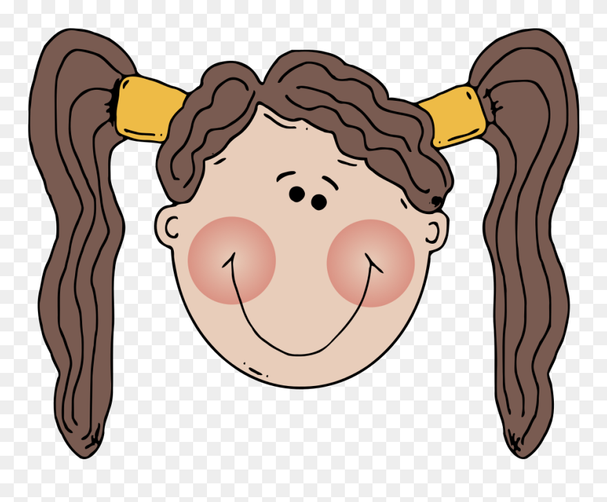 Black And White Download Pony Clipart - Girl Face Clip Art - Png Download