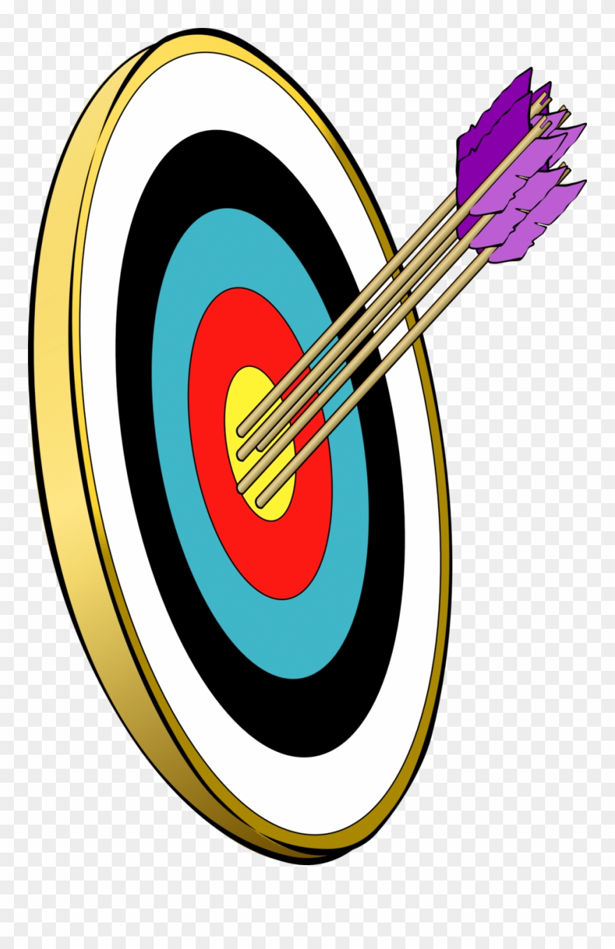 Free To Use Public Domain Archery Clip Art - Target And Arrow Clip Art - Png Download