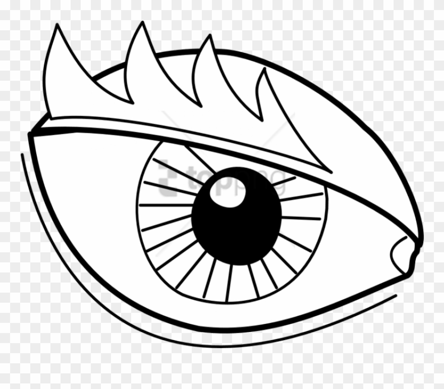 Clip Arts Related To - Easy Drawing For A Dragons Eye - Png Download