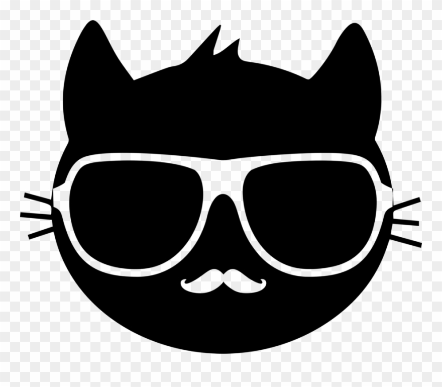 Cat Eye Glasses Cat Eye Glasses Computer Icons Kitten - Cat Head Clip Art - Png Download