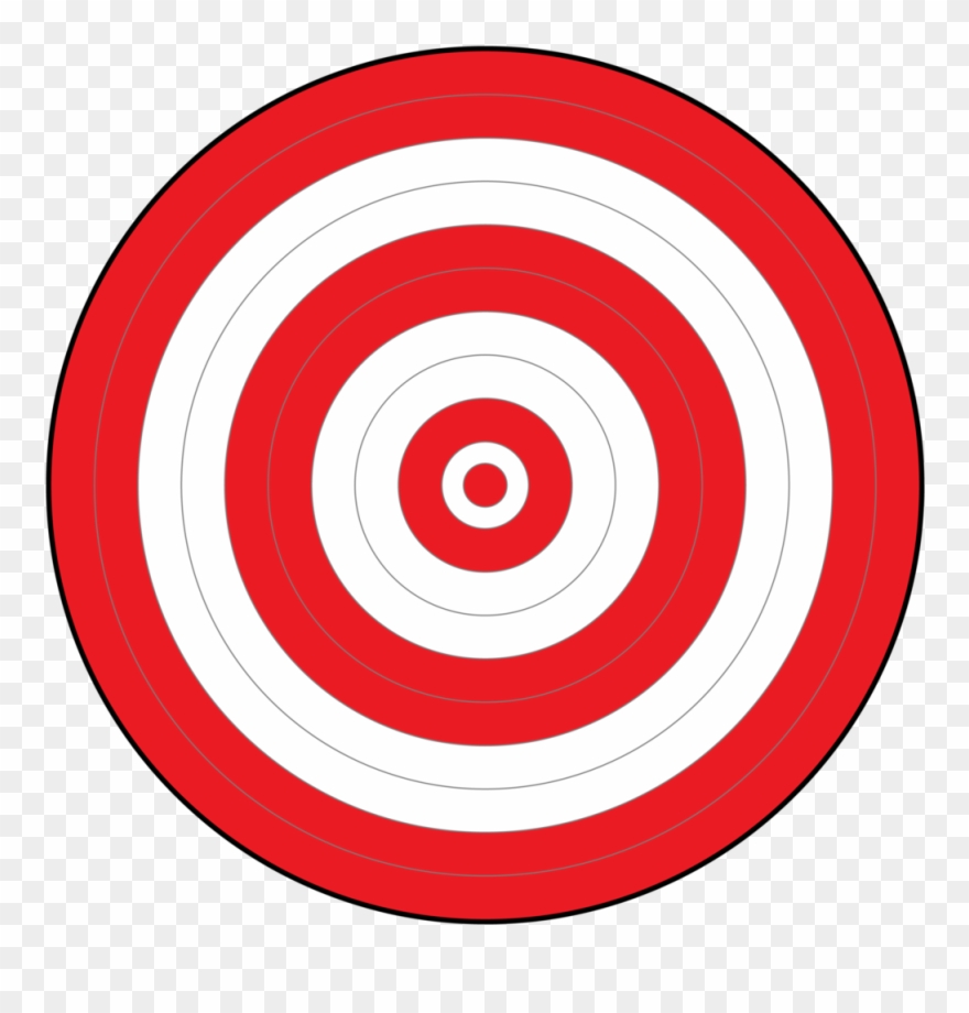 All Red Bullseye Target - Nollans Bricka Industriell Ekonomi Clipart
