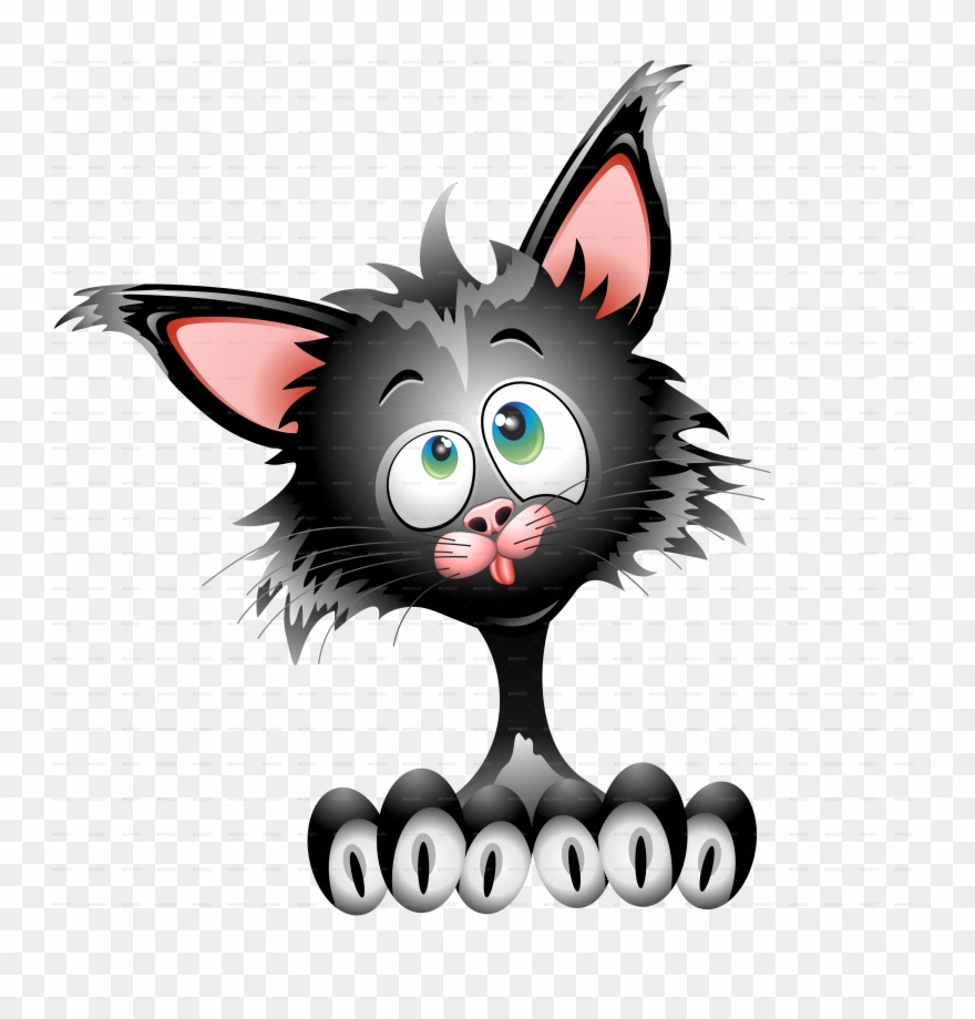 Funny Cat Cartoon Pictures - Cat Cartoon Clipart