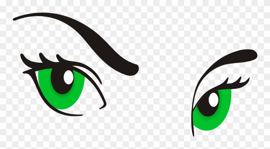 Green Eyes Clipart Eyebrow - Green Eyes Cartoon Png Transparent Png