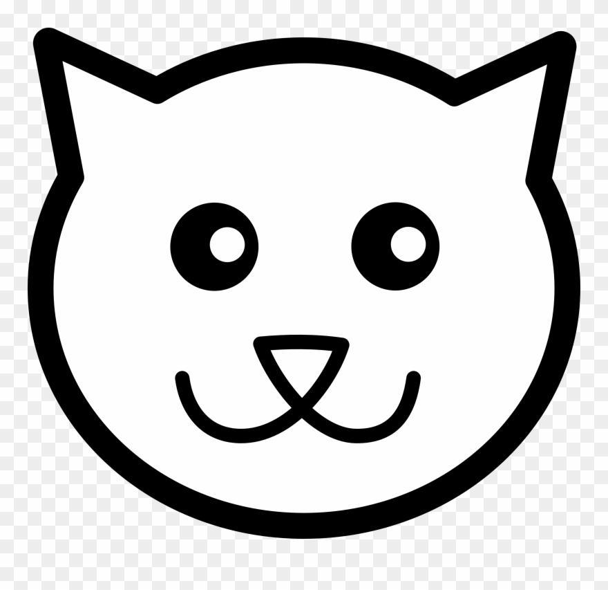 Stuffed Animal Clipart Eye - Cat Face Cartoon Drawing - Png Download