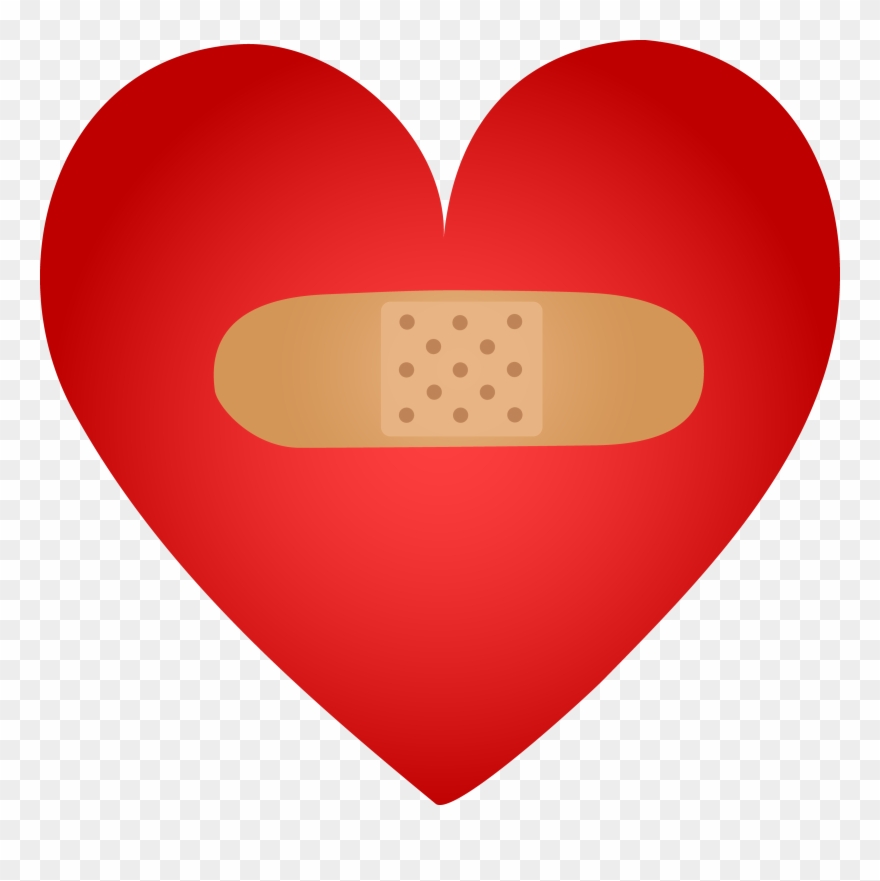 Bandaid Healing Heart With Band Aid Free Clip Art - Healing Clipart - Png Download