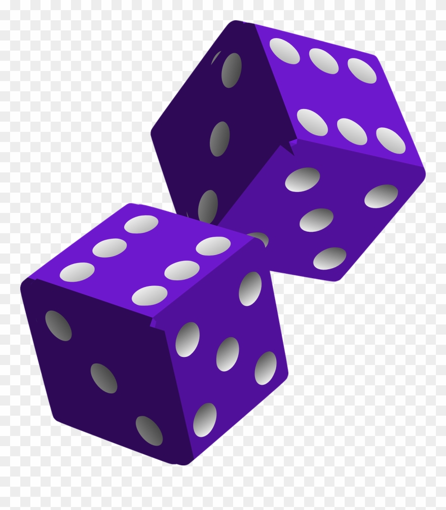 Dice Clip Art - Purple Dice Clipart - Png Download