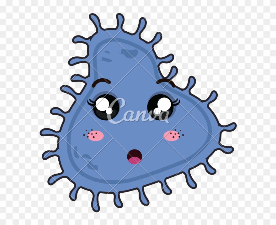 Png Freeuse Stock Bacteria Transparent Kawaii - Bacteria Kawaii Clipart