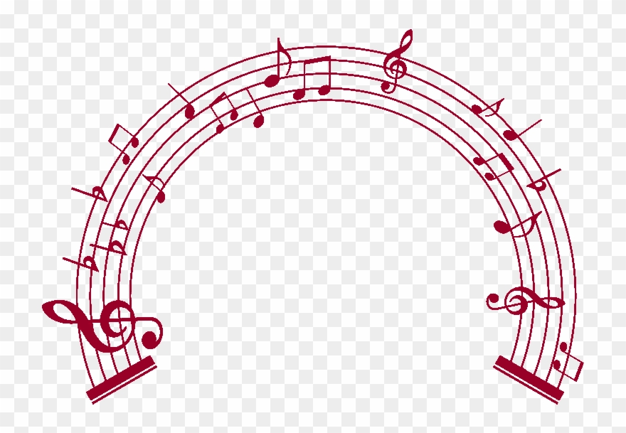 Free High Resolution Graphics And Clip Art - Musical Notes Half Circle - Png Download