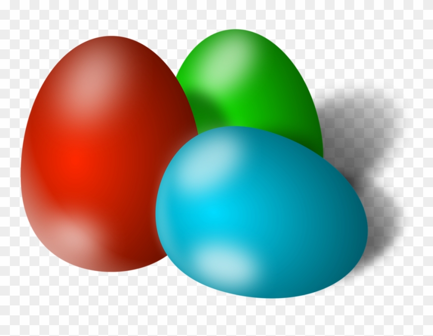 Easter Eggs Clipart, Vector Clip Art Online, Royalty - Clip Art Colored Eggs - Png Download