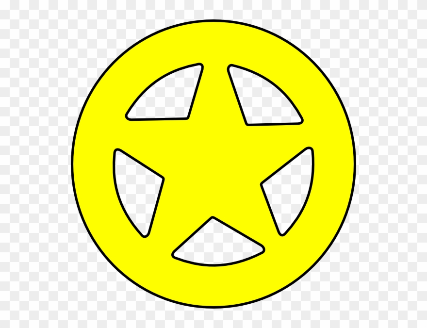 Free Sheriff Badge Clipart Image - Circle - Png Download