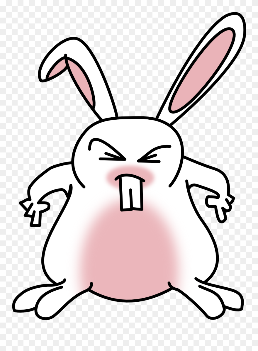 Free To Use Public Domain Easter Clip Art - Angry Bunny Clipart - Png Download