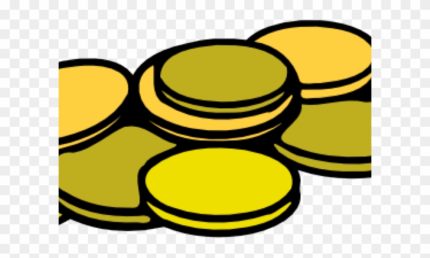Coin Clipart Yellow - Clip Art Coins - Png Download