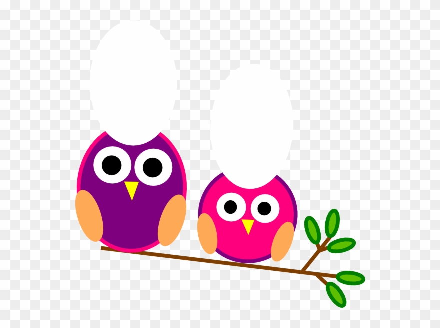 Cute Pink Owl Clipart
