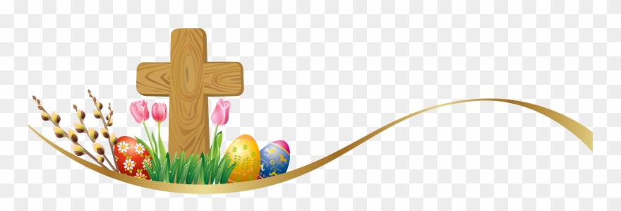 Easter Eggs And Cross Clipart