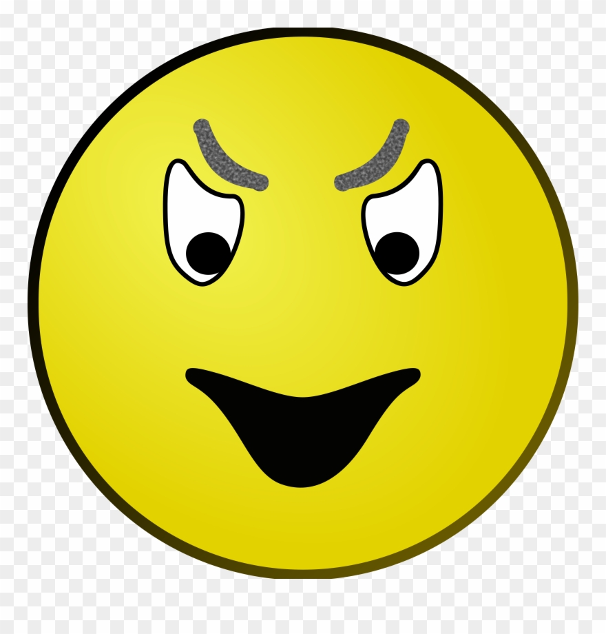 Big Image - Evil Face Clip Art - Png Download