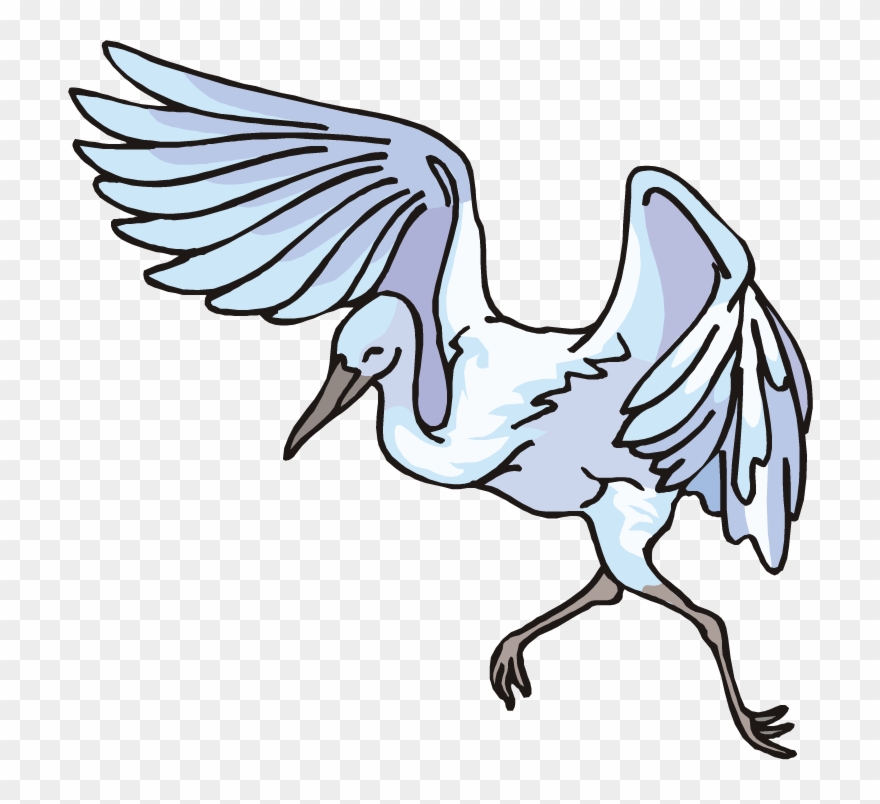 Free Heron Clipart - Heron Flying Line Art - Png Download