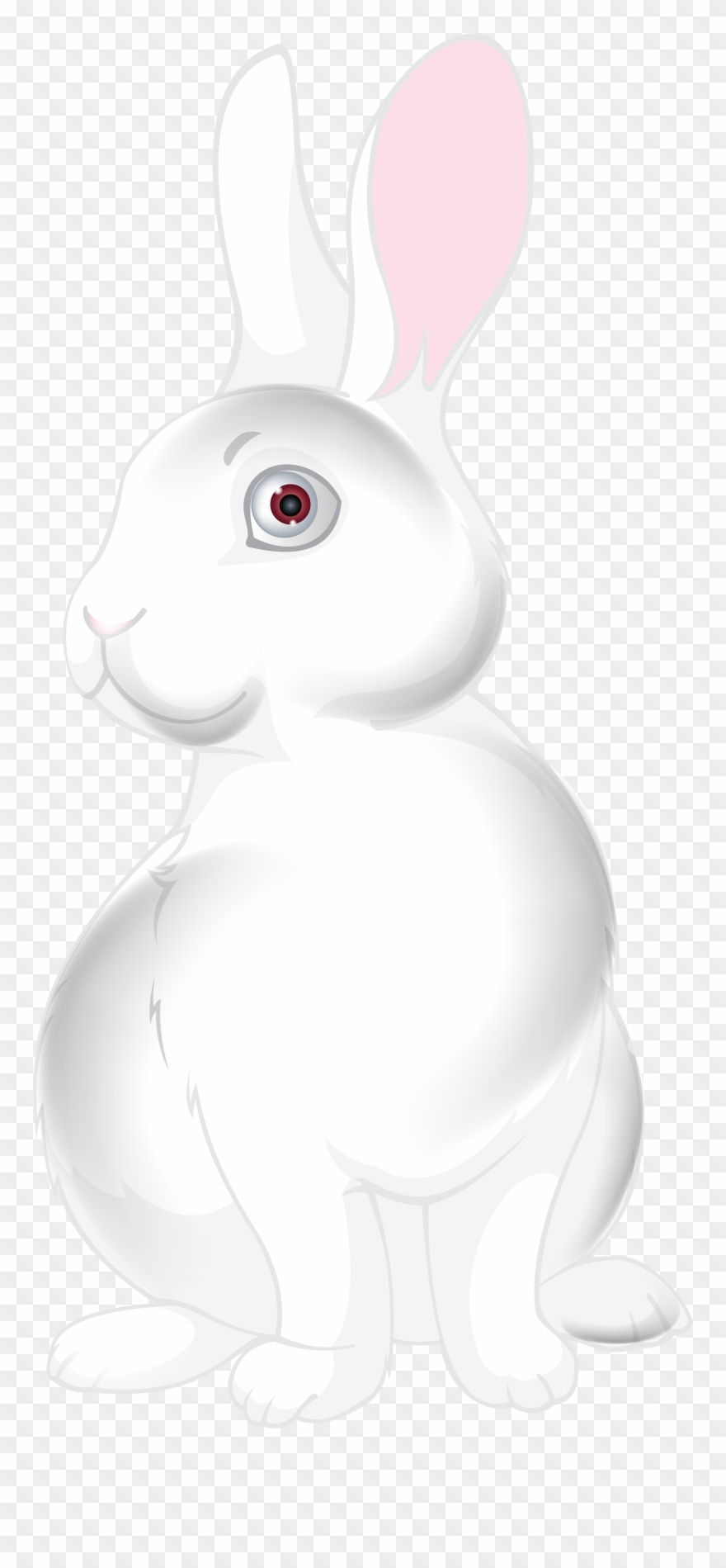 White Bunny Cartoon Png Clip Art Image - Rabbit Transparent Png