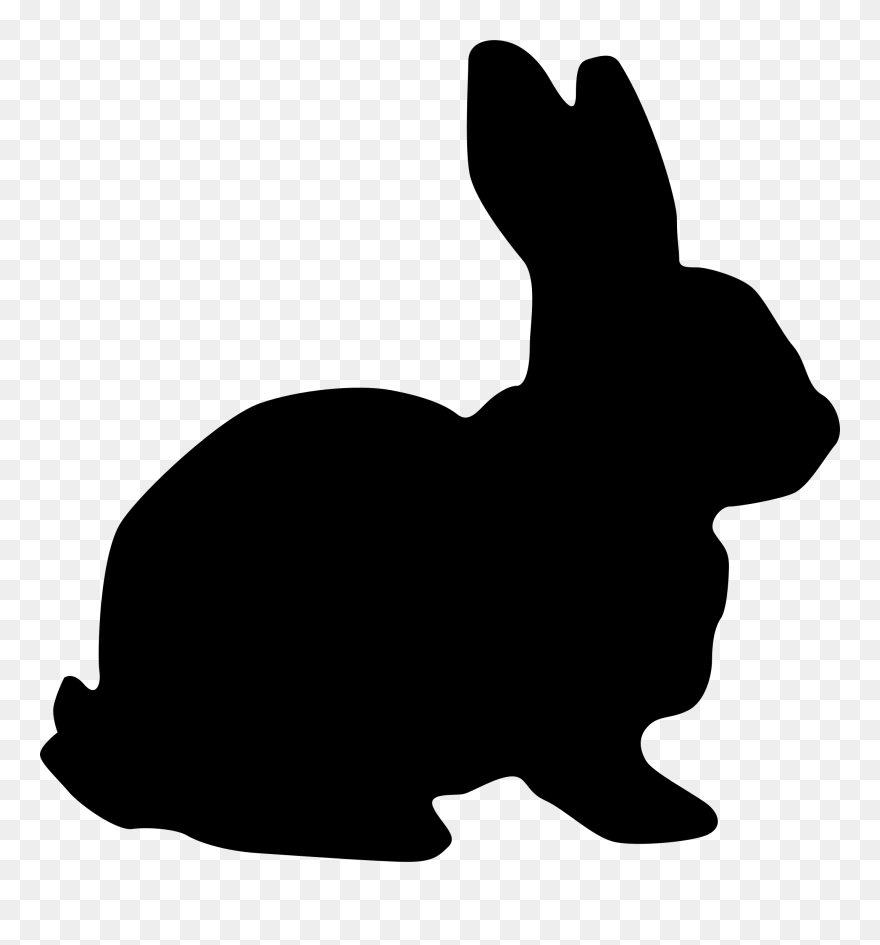Clip Black And White Stock Coyote Clipart Shadow - Rabbit Silhouette Png Transparent Png