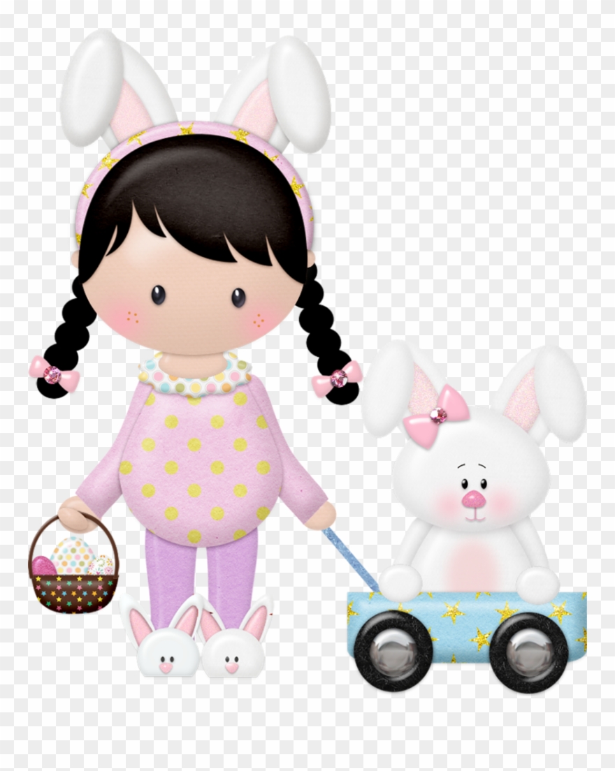 B *✿* Easter Blessings Rabbit Clipart, Cute Clipart, - Menina Coelhinha Png Transparent Png