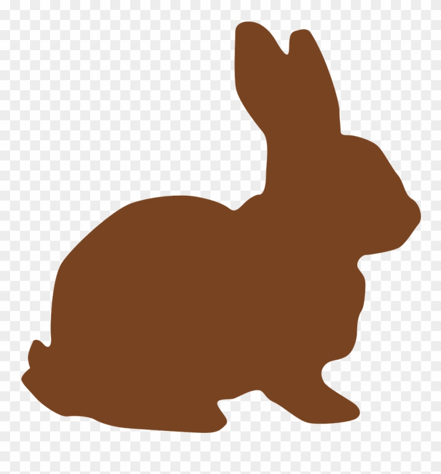 Clip Royalty Free Stock Easter Clip Art At - Brown Rabbit Silhouette - Png Download