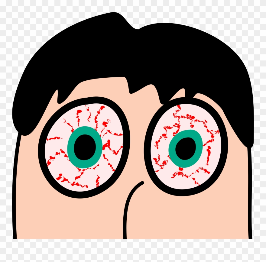 Red Eyes Clipart Transparent - Sleepless Clipart - Png Download