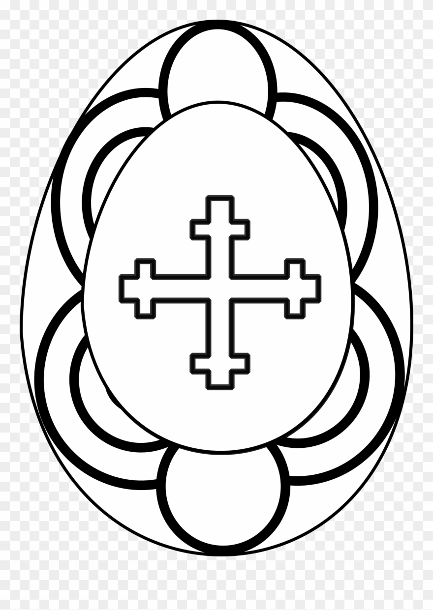 Pysanka Egg Sheet Page Black White - Pysanky Egg Drawing Clipart