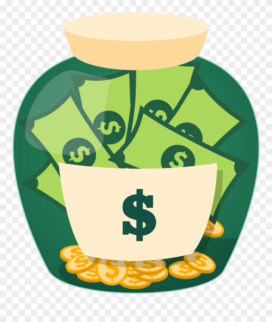 Vector Black And White Coin Jar Clipart - Posters On Save Money - Png Download