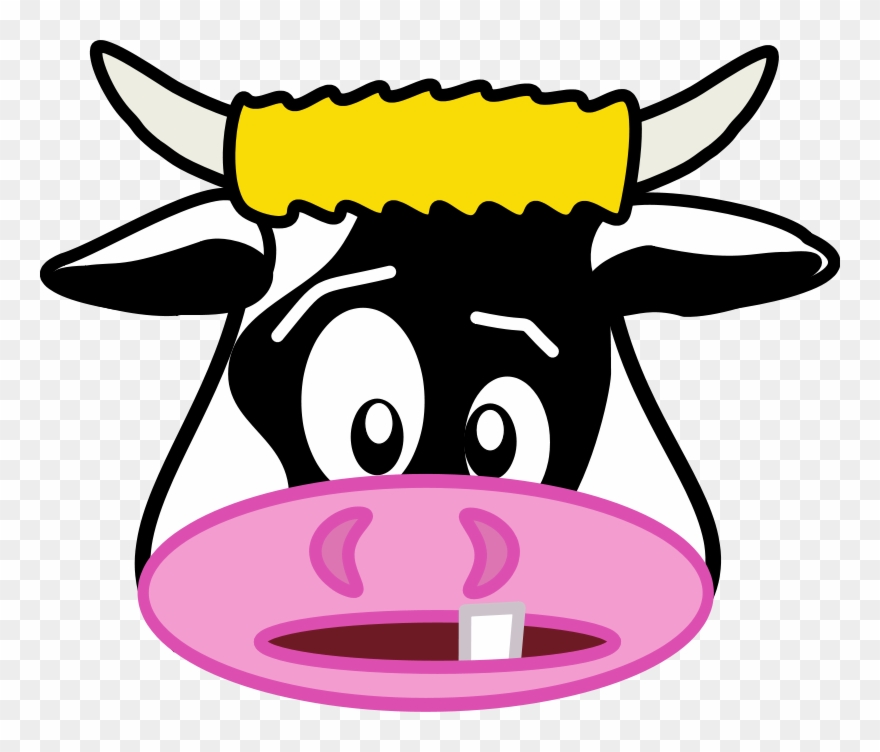 Free To Use Public Domain Cow Clip Art - Funny Cartoon Cow Faces - Png Download