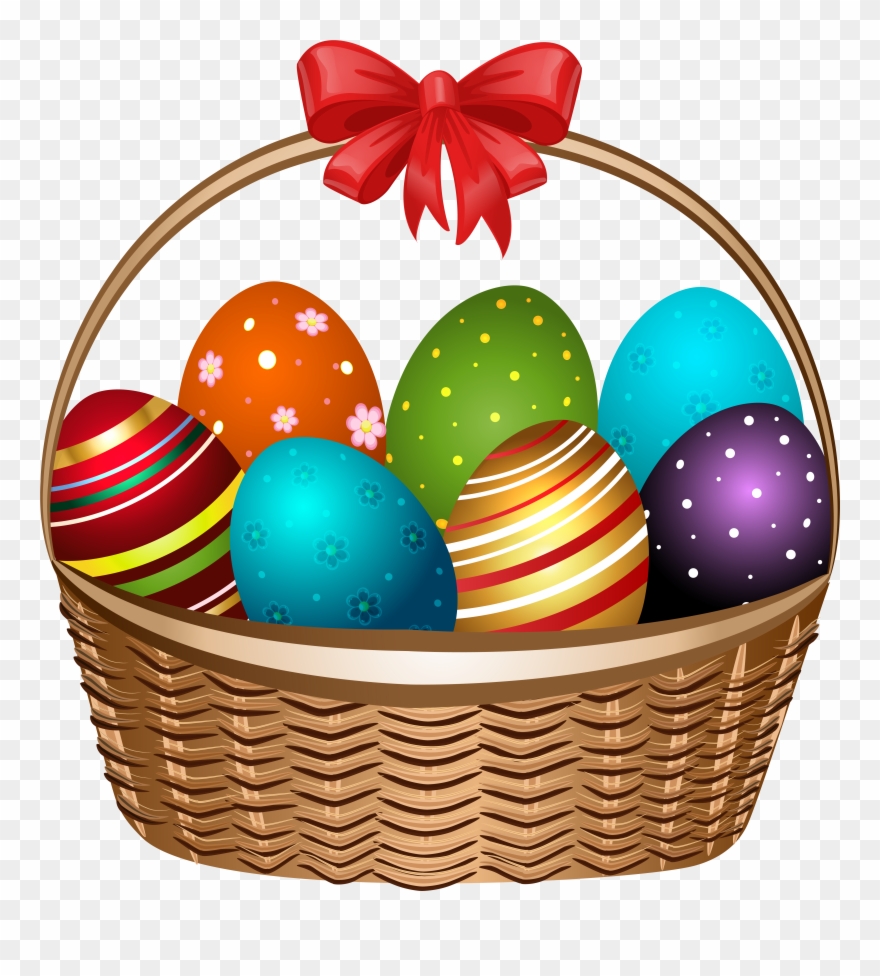 Easter Basket Transparent Background Clipart