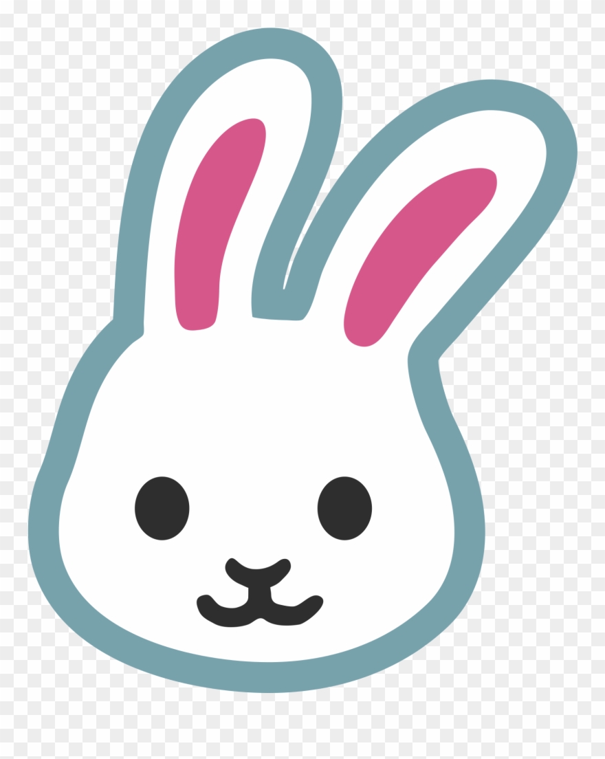 Vector Rabbit Face - Bunny Emoji Clipart