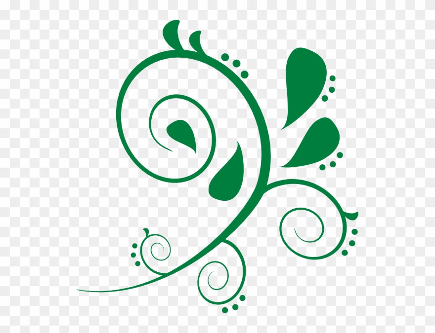 Green Swirls Clip Art - Png Download