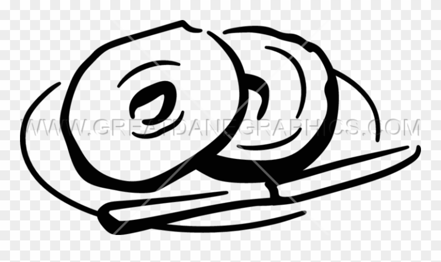 Png Library Library Bagel Drawing Black And White - Bagel And Cream Cheese Clipart Transparent Png