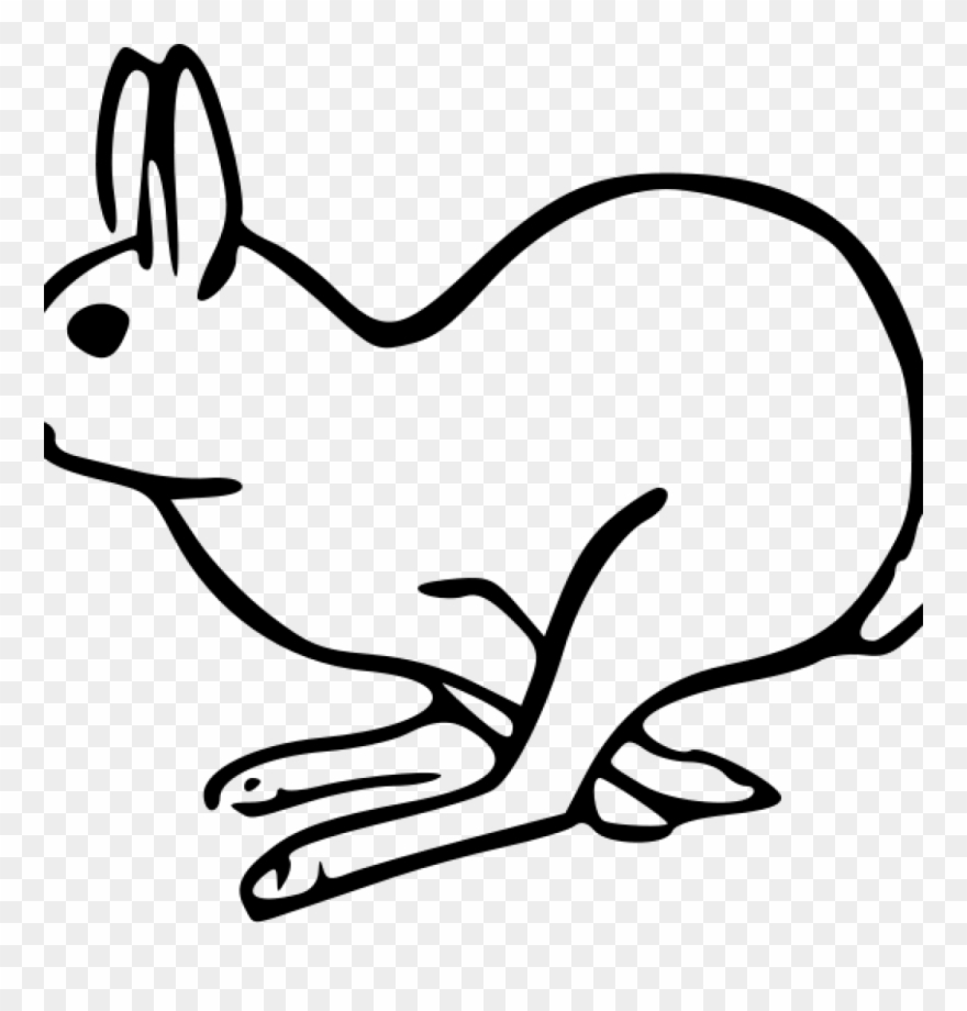 Bunny Clipart Black And White Bunny Clipart Black And - Rabbit Clip Art - Png Download
