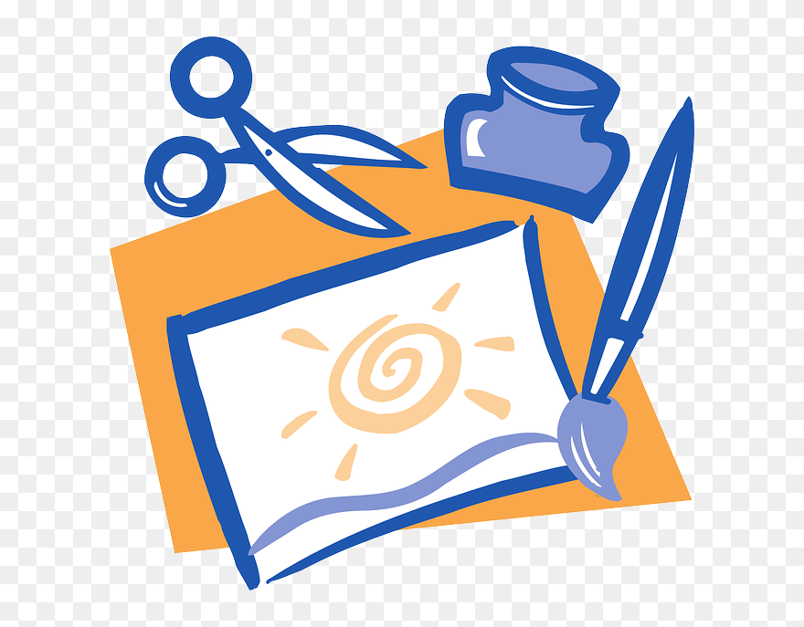 Craft Clip Art Free Clipart Images - Arts And Crafts Cartoon - Png Download