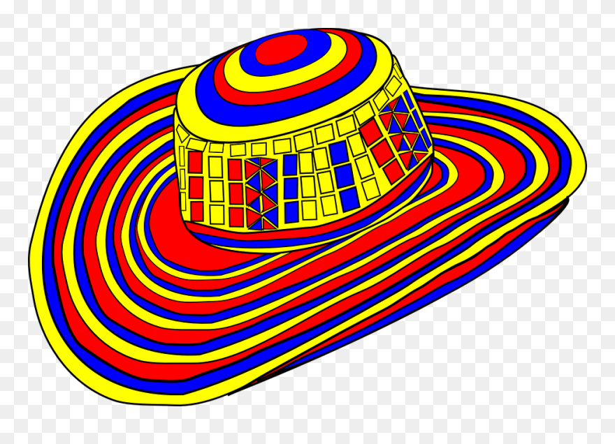 Sombrero Costeño Colombia - Sombrero Vueltiao A Color Clipart