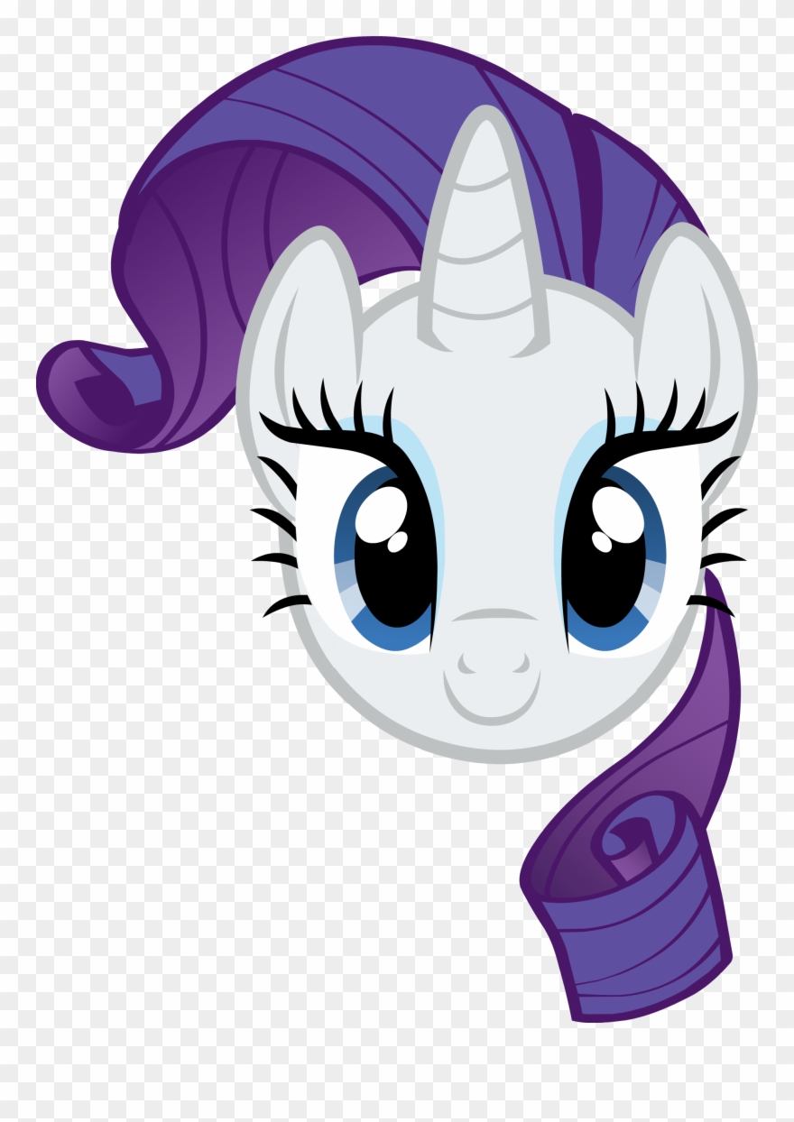 Pony Clipart Mlp Rarity - My Little Pony Rarity Head - Png Download