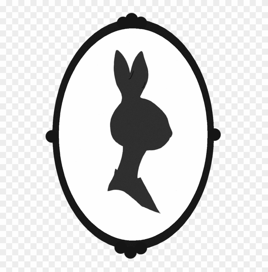 Bunny Silhouette Portrait By Bitterest On Clipart Library - Silhouette - Png Download