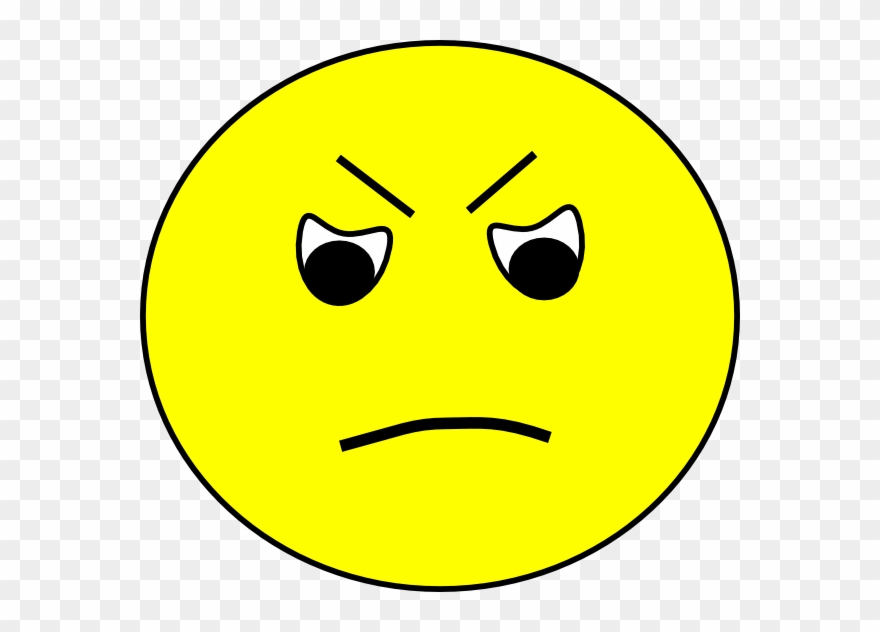 Sad Face Black Background Clipart