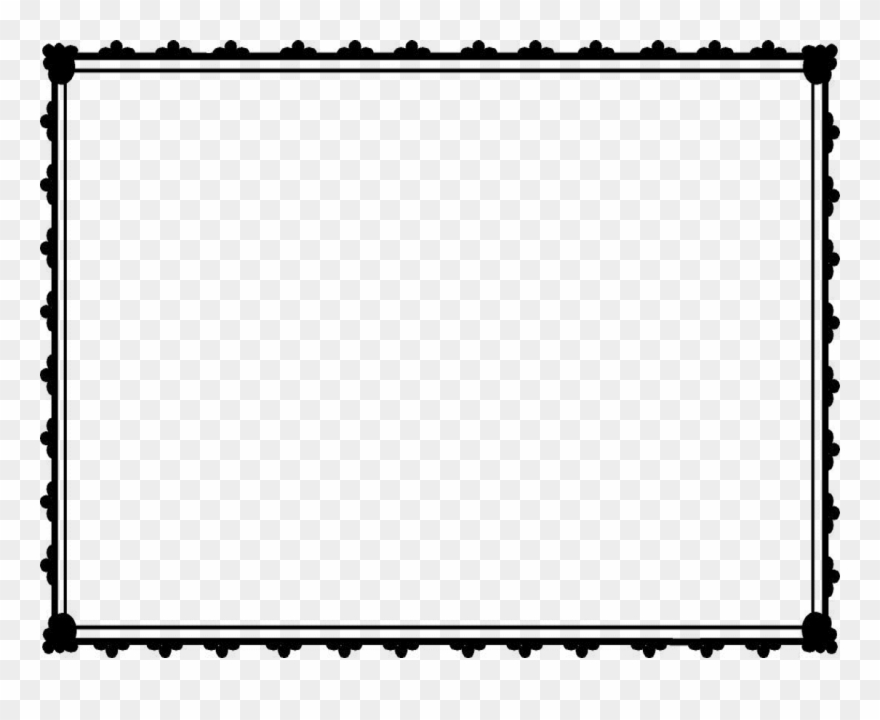 Certificate Border Clipart Free Clipart - Border Page Black & White - Png Download