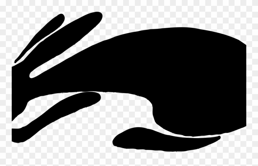 Hare Silhouette European Rabbit Animal - Rabbit Clip Art - Png Download