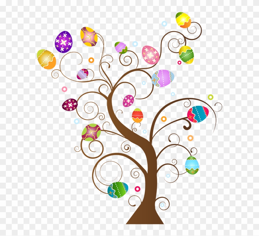 Border Free Download Best On Clipartmag Com - Easter Egg Tree Clipart - Png Download