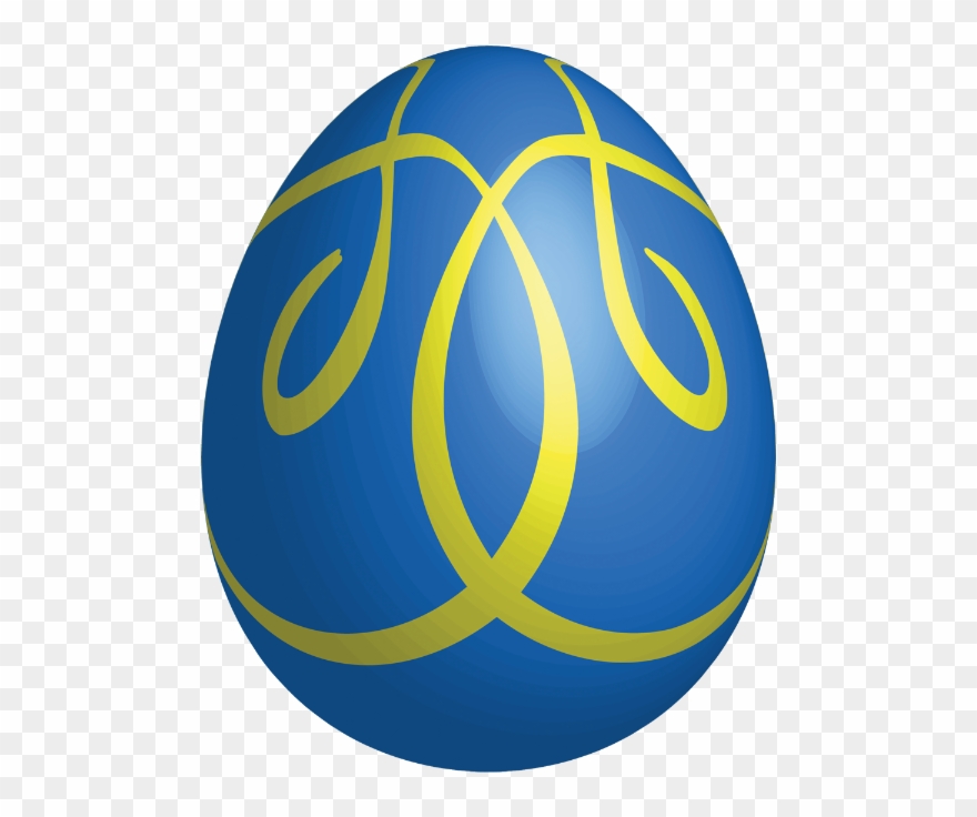 Blue And Yellow Egg Clipart