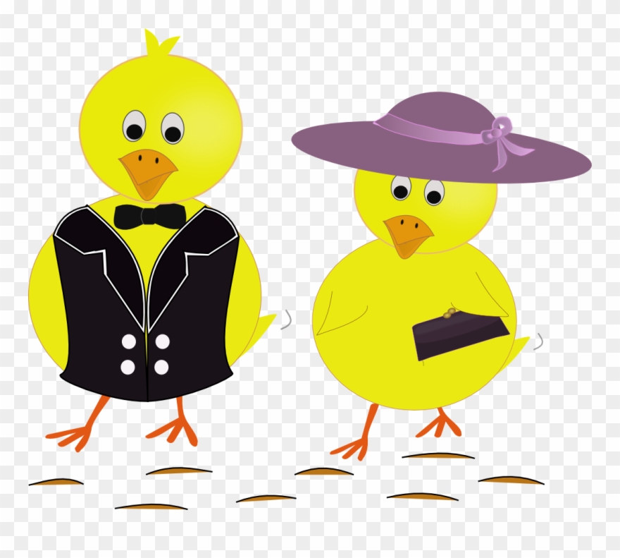 Easter Sunday Chicks Drawn In Inkscape - Kyckling Påsk Clipart