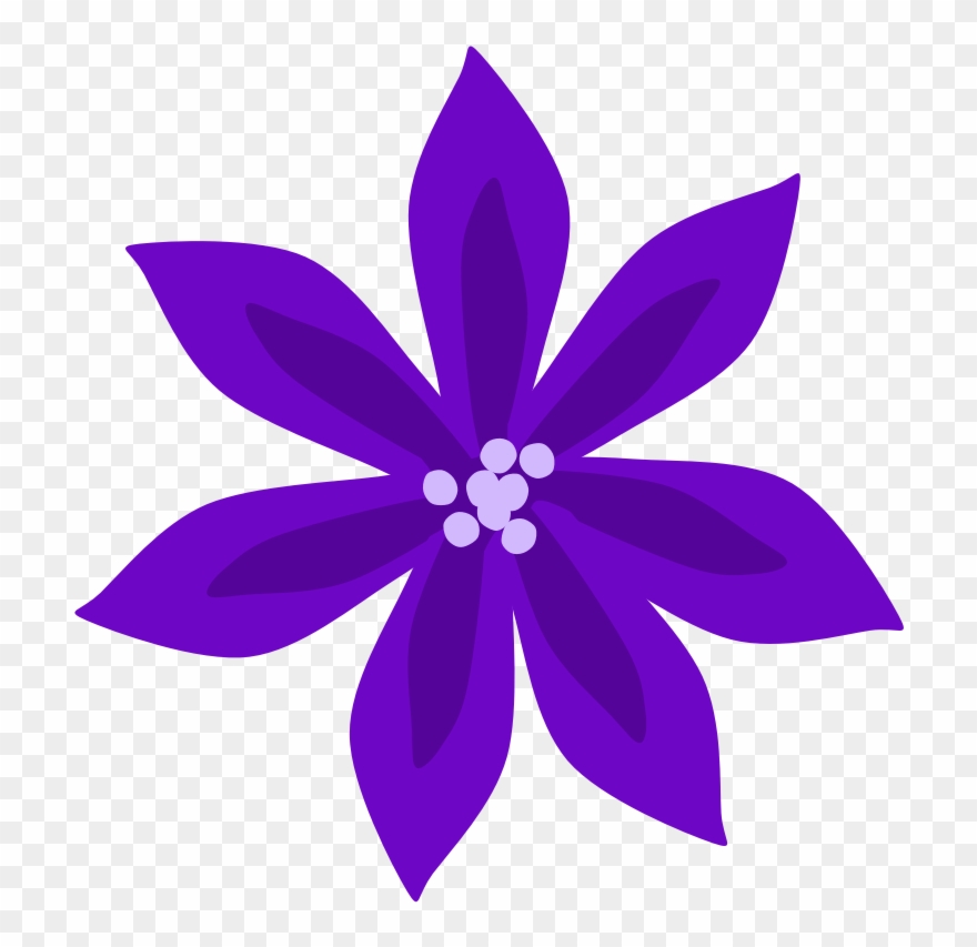 Lily Flower Clip Art Cliparts - Purple Clip Art Flowers - Png Download