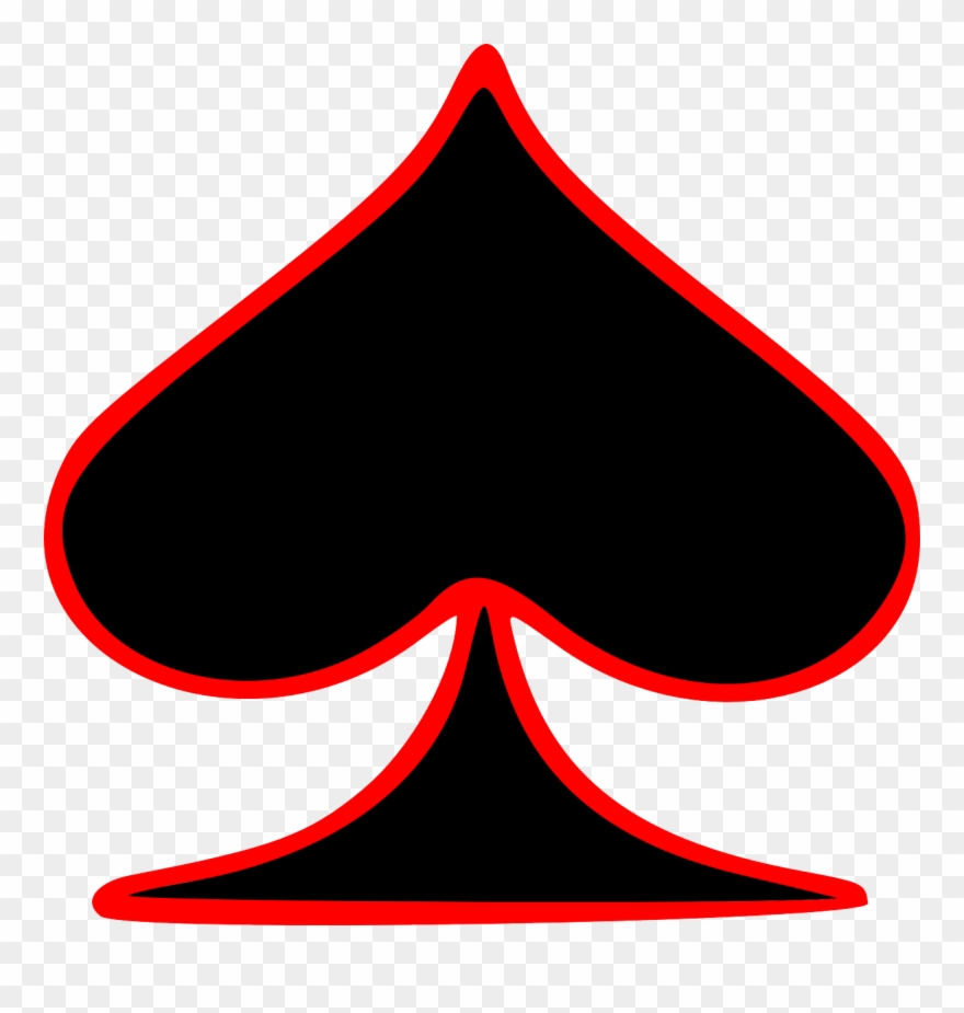 Free Clipart Outlined Spade Playing Card Symbol Gr8dan - Ace Playing Card Symbol - Png Download