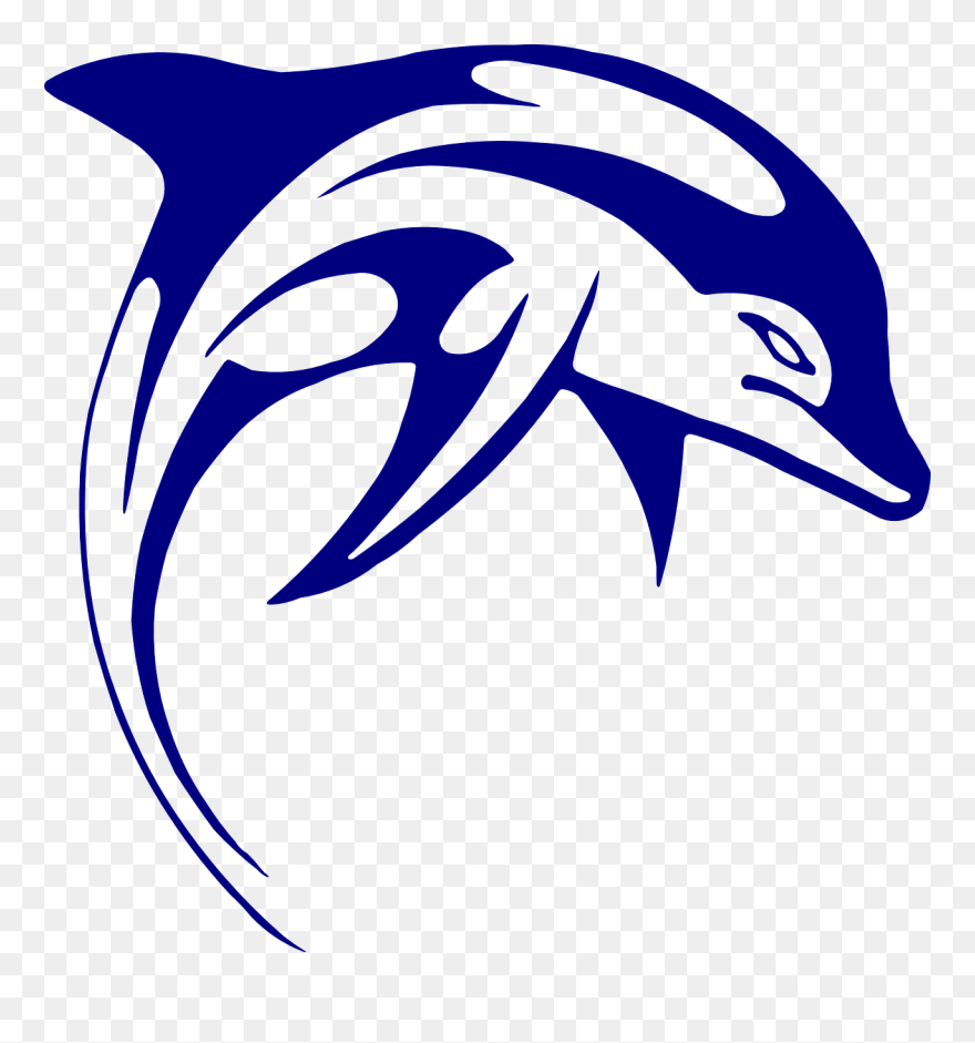 Dolphin Border Free Clipart - Dolphin Art - Png Download